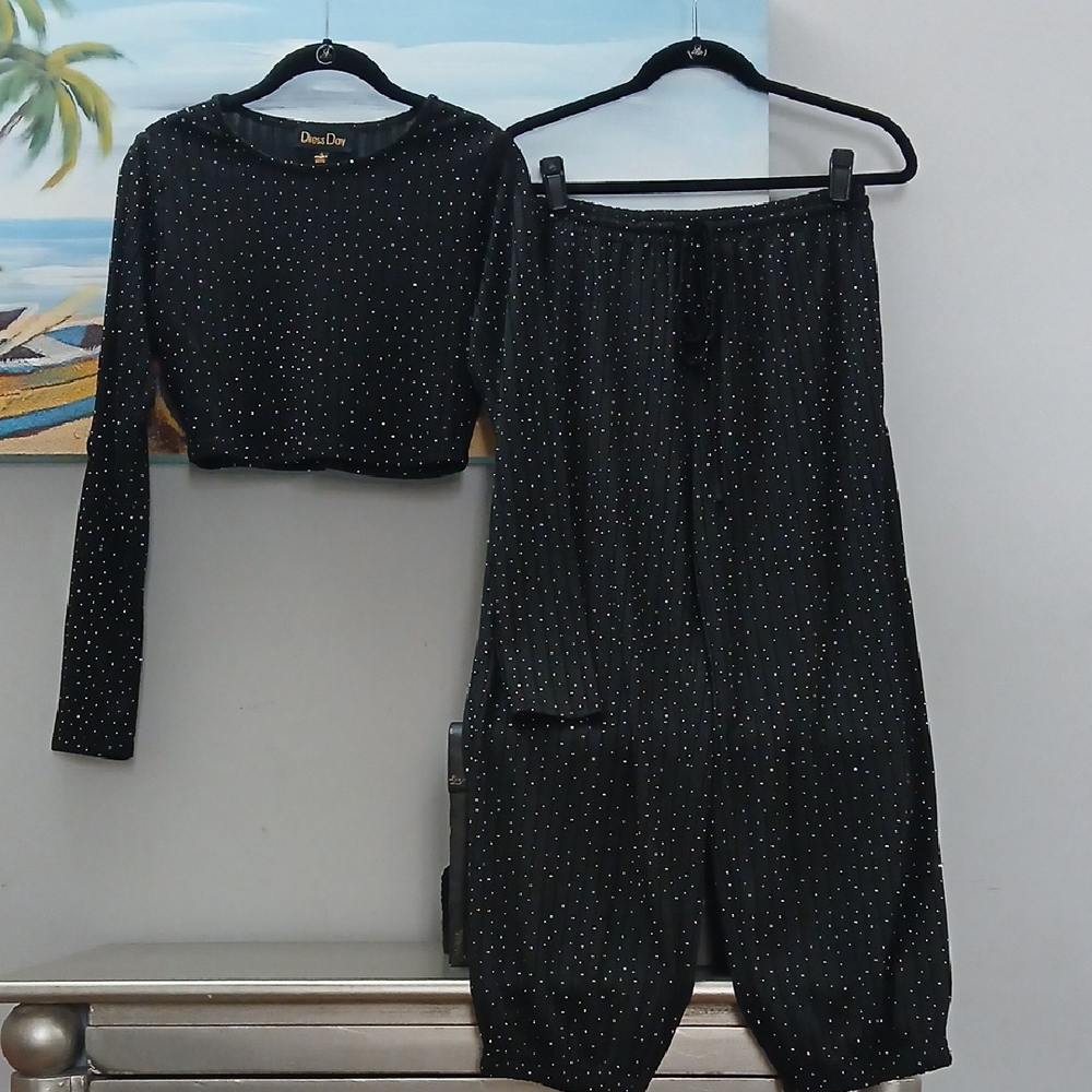 Chic Black All Over Rhinestones Set